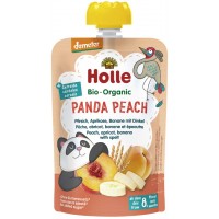 Holle Detské bio pyré broskyňa, marhuľa, banán a špalda od 8. mesiaca Panda Peach